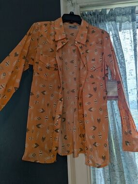 Wrangler Printed Western Women's Shirt Size Small